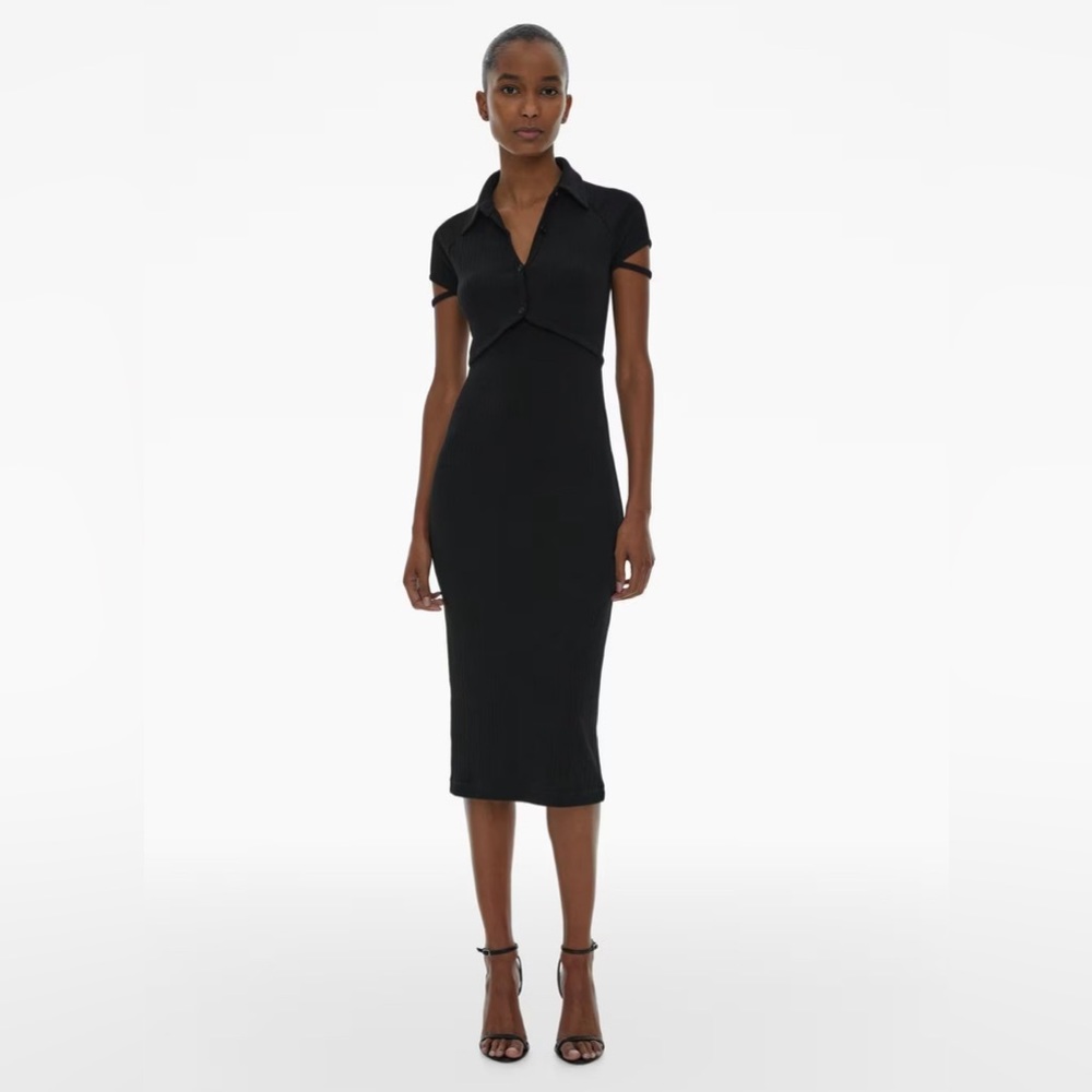 Helmut Lang Cut Out Cardigan Dress